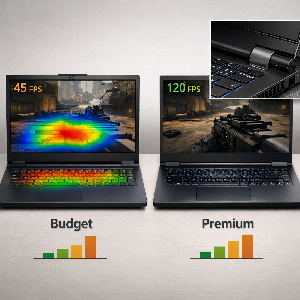 Gaming Laptops Under $1000 vs Premium: FPS, Thermals, Build Quality