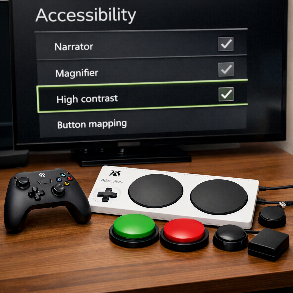 Xbox accessibility: built-in features vs external adaptive accessories
